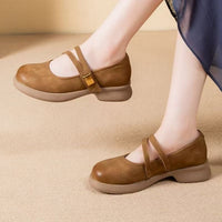 Spring Breathable All-Match Retro Low-Heel Shallow-Toe Pumps