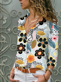 Casual Floral Women's Long-sleeved Blouse