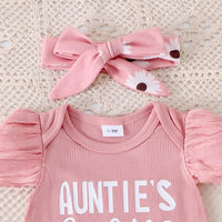 Cute Cotton Ribbed Sleeveless Set For Baby Girls