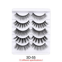 5 Pairs Of Natural Curly And Dense Three-dimensional Simulation 3D False Eyelashes