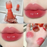 Moisturizing Mushroom-shaped Haircut Mirror Lip Lacquer Water Light Full Lips Moisturizing