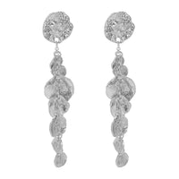 Vintage Personalized Long Disc Pendant Earrings
