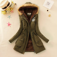 Women's long sleeve lamb wool cotton coat