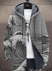 Men's Winter Printed Plush Lining  Thick And Windproof