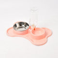Pet Supplies Dog Automatic Drinking Water Double Bowl Dog Double Bowl Pet Food Bowl Teddy Law Bucket Pet Bowl