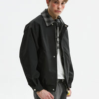 Fake Two-piece Spliced With Autumn Plaid Lapel Jacket