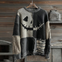 Digital Women's Printed Wear Round Neck Loose Feel Soft Sweater