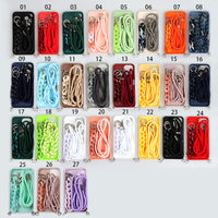 Solid Color Diagonal Double Lanyard Mobile Phone Case