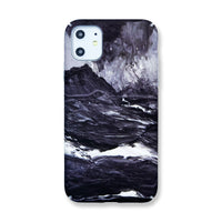 Black ocean wave mobile phone case