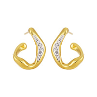 Irregular Diamond Stud Earrings For Women Simple