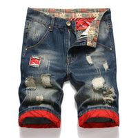 Hole Patch Jeans Men's Flanging