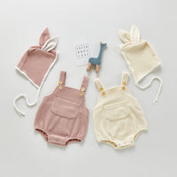 Baby Strap Romper With Hat