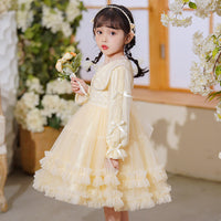 Girl's Dress Western Style Tulle Tutu Long Sleeve