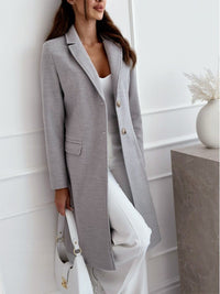 Simplicity Mid-length Button Woolen Coat Outerwear