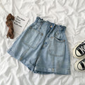 All-match elastic waist shorts