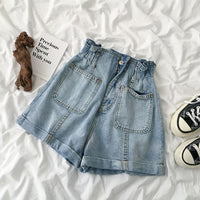 All-match elastic waist shorts