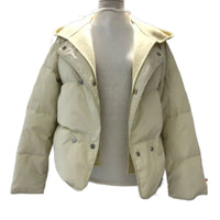 All-matching Woolen Hooded Stitching Long Sleeve Fake Two Pieces Thermal Cotton-padded Coat