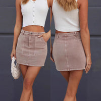 Womens Slim-fit Body-hugging Skirt