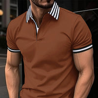 Summer Men's Button Henry Collar Sports Polo