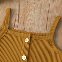 Two-piece suit with suspenders