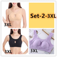 Cotton Anti-expansion Anti-Sag Gathering Adjustment Sports Bra
