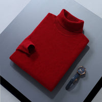 High Lapel Sweater Solid Color Casual