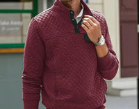 Simple Trendy Loose Sweater Long Sleeve Stand Collar Men