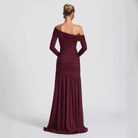 Slim-fit Round-neck Pleated Sheath Irregular Mesh Sleeveless Dress