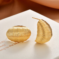 New Stylish Minimalist Metal Irregular Thread Earrings
