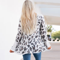 Shiying European And American Cardigan Sweater Women Autumn Print Loose