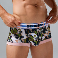 Men's Boxers Ice Silk Ultra-thin Printing