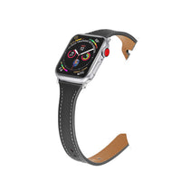 Leather reduced car line watch strap