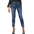European and American Frayed Slim Ankle Jeans