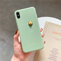 Compatible With Apple, 3D Fruit Funny Avocado Back Cover Case For