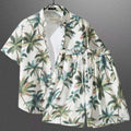 Short Sleeve Printed Shirt Summer Thin Suit