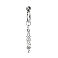 Heart-shaped Zircon Ring Without Perforation Body Piercing Jewelry Titanium Steel Inlaid Pearl Navel Nail
