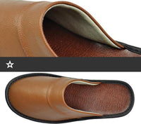 Home furnishing indoor leather Baotou slippers