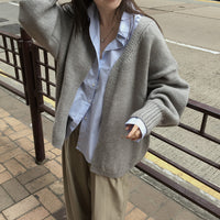 Sweater Coat Women's Loose Long-sleeved Knitted Cardigan