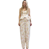 Women's Fashion Floral Print Sleeveless Top And Pants Set