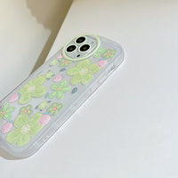 Oil Painting Strawberry Flower Silicone Mobile Phone Case