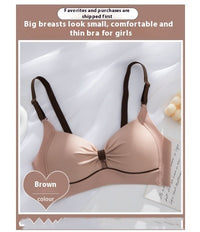 Summer Thin Small Breast Push Up Push Up Anti-sagging Comfortable Wireless Bra