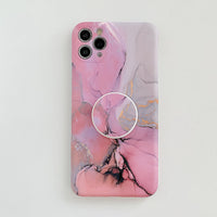 Compatible with Apple , Colorful Frosted Marble Mobile Phone Case