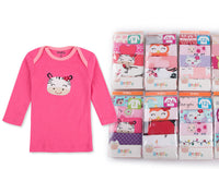 Baby Envelope Collar Long Sleeve T-shirt 5 Pack