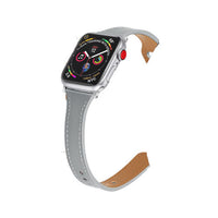 Leather reduced car line watch strap