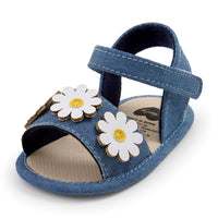 Girls' Summer Sunflower Soft Bottom Toddler Shoes Hair Band Two-piece Set
