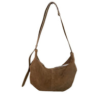 Womens Elegant Matte Leather Crossbody Shoulder Bag