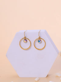 Titanium Steel Fashion Zirconia Circle Earrings