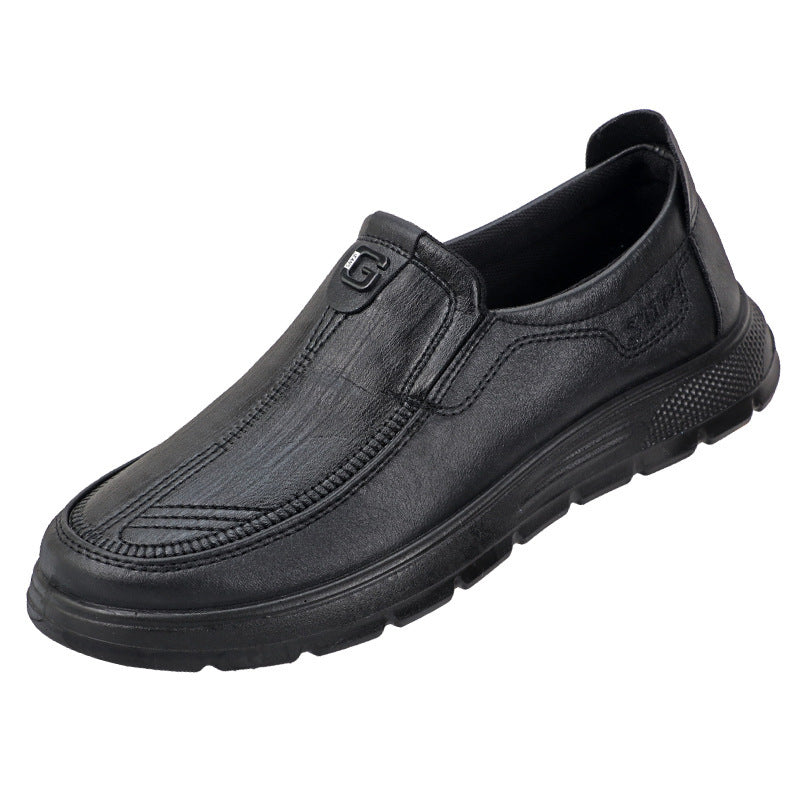 Men's Business Casual Leather Shoes Daddy's Shoes For Middle-aged And Elderly People Soft Bottom