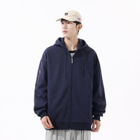 Spring And Autumn Teen Fashion Brand Loose And Hooded Cardigan