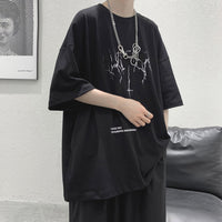 Mens Trendy Loose-fitting Short-sleeve T-shirt
